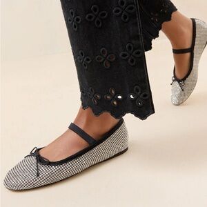 NWT Seychelles Memory Foam Mary Jane Ballet Flats w/ Crystals